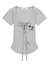 ロクシーアイレットコルセットハーフT (2COLOR)