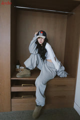Napping Thick Soft Hooded Zip-Up Set