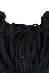 Pure frill blouse_black