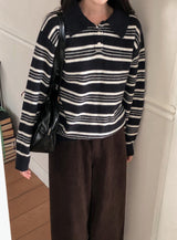 #ML Border Collar Loose Fit Knit (5color)