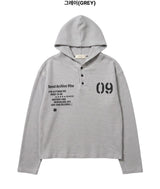 (unisex) Notz Henley Neck Hoodie