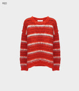 Mohair stripe heavy knit
