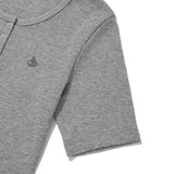 KIRSH PLAIN SLIM FIT HENLEY NECK T-SHIRT - GRAY  