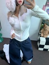 リボン🎀ワイドリボンロールアップデニムパンツ 🩵🎀