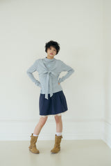 CHOU RIBBON COTTON TOP (BLUE)