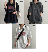 ファレルロングカラー半袖Tシャツ