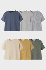 MOREN CROP STRIPE SHORT-SLEEVE T-SHIRT