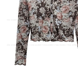 Haze Flower Ruffle Cardigan