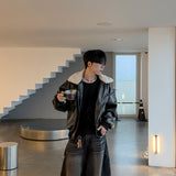 Sker leather aviator mustang jumper