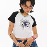 WITCHラグランクロップtシャツ