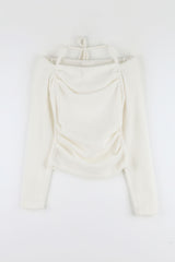 Bella brushed shirring knit