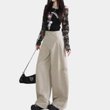 Retro High Waist Wide-Leg Pants – Old Money Style Relaxed Trousers