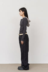 (W)マッシュレイヤードフードトップ