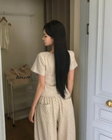 [MADE] Dot, Pintack Wide Pants