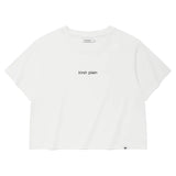 KIRSH PLAIN WORDING POINT T-SHIRT - WHITE