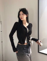 [BELLIDE MADE] フルーツリネンカーディガン