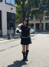 ボナ コットン ラップ スカート ショート パンツ