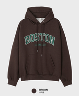 Urban Boston Embroidery Double Middle Overfit Hoodie