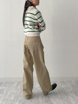 Open Stripe Crop Knit
