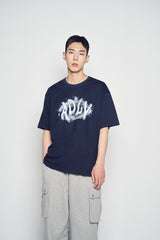 25SS ADLV UNIVERSE LOGO SHORT SLEEVE T-SHIRT DARK NAVY