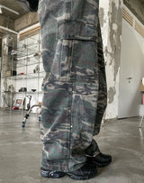 Pattern Rivet Pin Tuck Balloon Cargo Pants