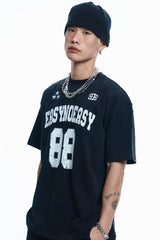88 Football Short Sleeve T-Shirt - BLACK