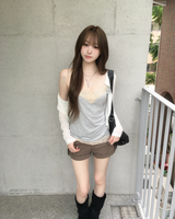 コットンロールアップショートパンツ