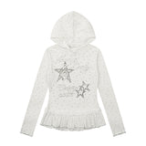 ステラ・スター フリルフーディートップ