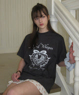 April Whisper Oversized Fit Short Sleeve T-shirt ( 2 colors )