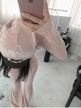 [♡MADE♡] パピーベロアバックアイレットスリムフードジップアップ