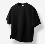 LMN メグワッフルカットセミクロップ半袖Tシャツ (4 colors)
