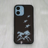 Horse Star Sky Blue Brown Vintage Case