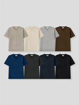 LMN Niel V-Neck Slit Short-Sleeved Knitwear (8 colors)