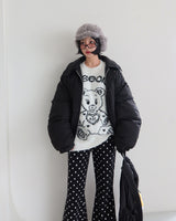[UNISEX] エアブルゾン オーバーサイズフィット シャーリングパディング