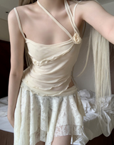 ラビアンフリルローズトップ (ivory)