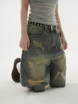 Skurd heart bermuda pants -2C