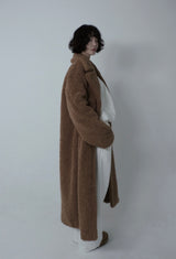 Maxi Fleece Padded Coat - Poodle Brown