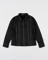 DENIM LINE ZIPPER JACKET (BLACK)