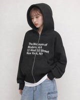 (UNISEX) Museum Bonded Hood Zip-Up