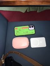 NO STRESS glass bumper phone case (green)