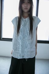 frill cutting sleeveless blouse(4colors)