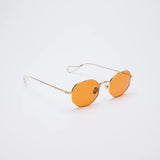 Vatic 1980 Authentic gold frame design octagonal glasses gold sunset orange lenses