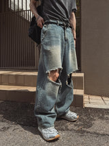 リクルースファンキーダメージバルーンデニムパンツ