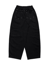 back rivet winter wide pants