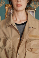POCKET ARGYLE SHORT JACKET / BEIGE