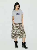  NYX FLAG APLIQUE TEE GREY