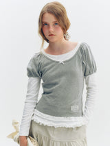 Dot Puff T-Shirt (Grey)