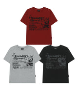 Face Grunge Graphic Regular Fit T-shirt - MELANGE GRAY
