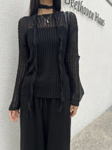 Allure Net See-through Summer Long Sleeve Knit (3 colors)
