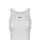 8287 Logo Crop Tank Top (White)